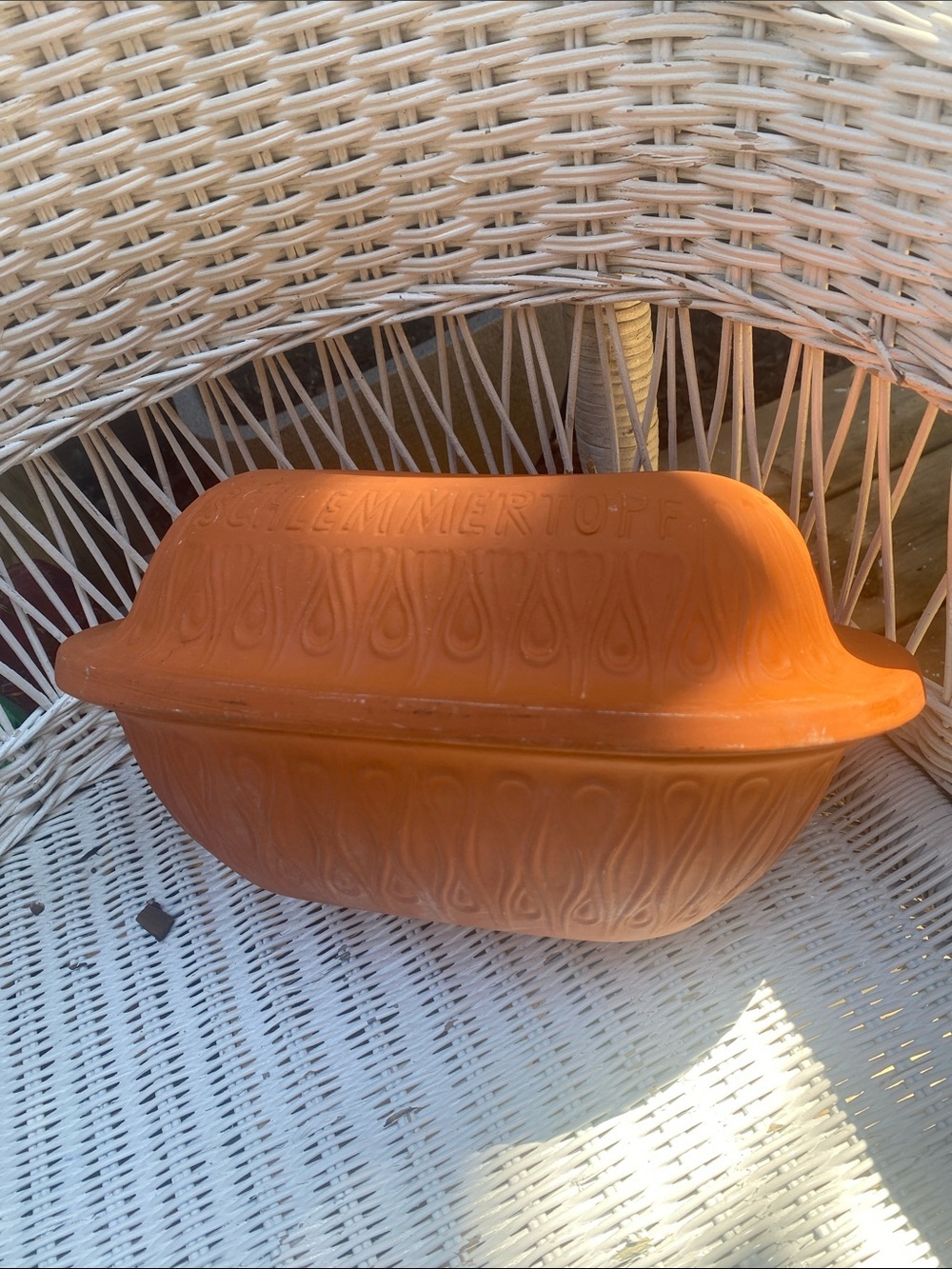 Terracotta Schlemmer Topf Clay Baker - Rust Orange - Picture 9 of 16